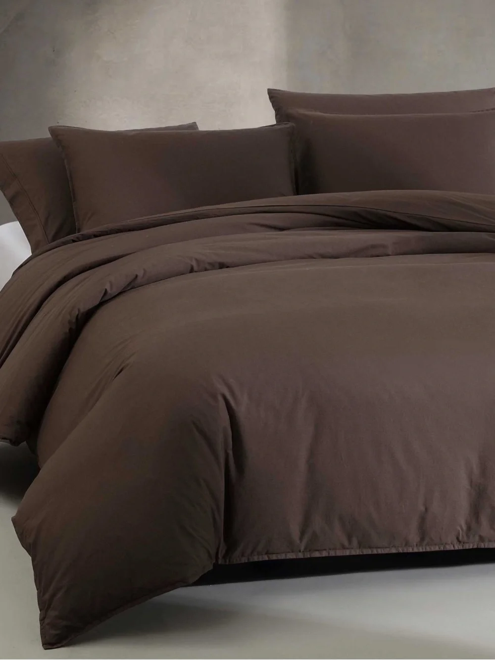 Calvin Klein Washed Percale Cotton 3 Piece Duvet Cover Set Sz Queen
